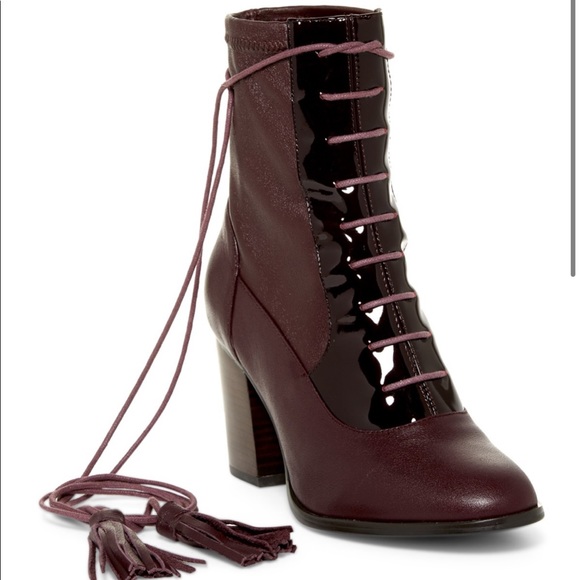 Cecelia New York Shoes - Cecelia New York Boots Burgundy Leather